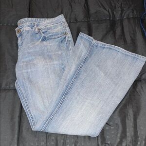 Amethyst Jeans Light Blue Wide Leg Flared Jeans